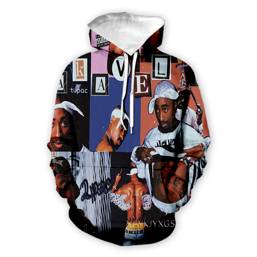 Xinchenyuan Tupac 2Pac одежда с 3D принтом модная Толстовка длинным рукавом толстовки