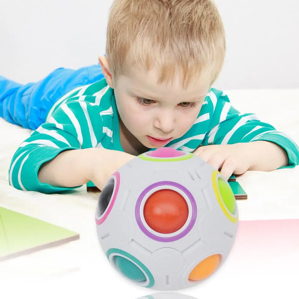 

Creative Magic Cube Ball Antistress Rainbow Football Puzzle Montessori Toys For Children Stress Reliever Toy Gifts For Kids