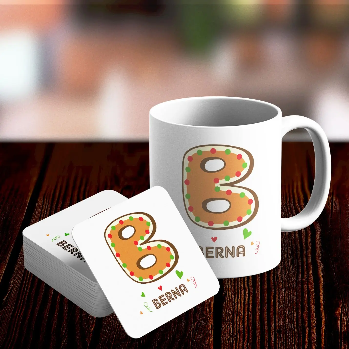 

Personalized Is Mug and Cup Mat-B