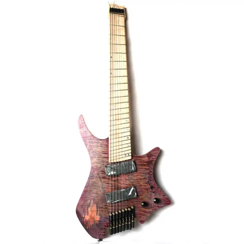 Бренд Musoo электрическая гитара с безголовым ладом 8 струн|Электрогитара| |