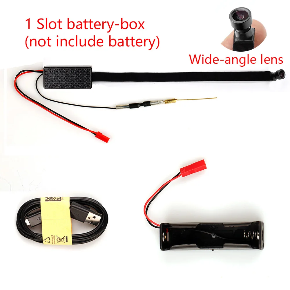 1 Slot battery box Wi-Fi Сетевая камера Веб-камера IP P2P HD 1080P широкоугольная мини-камера DIY Беспроводная камера Модуль Движение Активированный DV видеокамера маленькая - Цвет: 1 Slot battery box