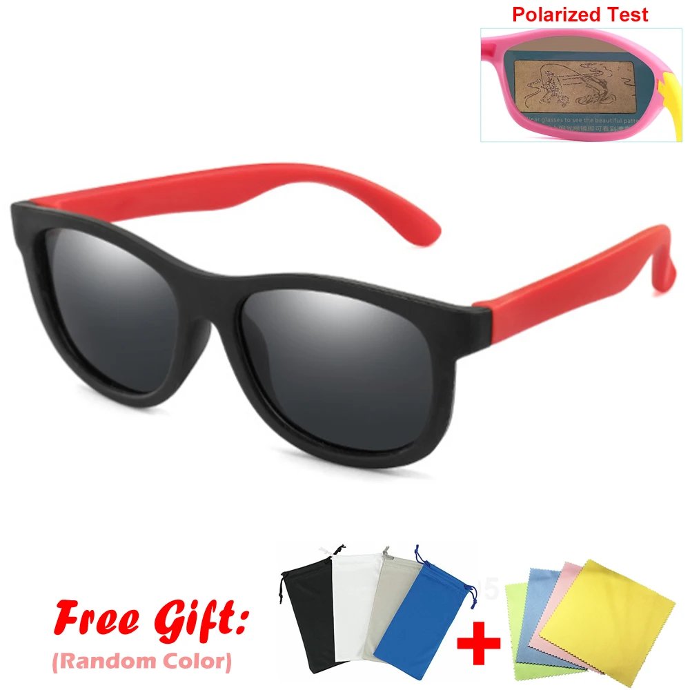 

Brand Design Kids Polarized Sunglasses Boys Girls Coating Sun Glasses Child UV400 Square Sunglass Shades Gafas de sol R082