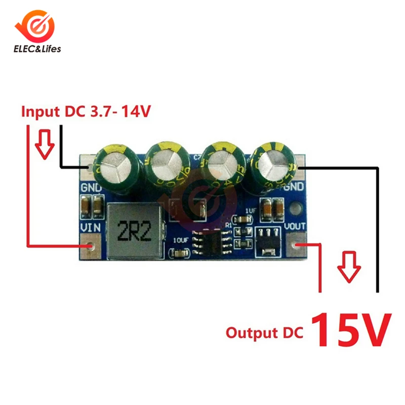 

60 Вт DC 3,7 В-18 В до 5 В 6 В 9 В 12 В 15 В 19,5 В повышающий преобразователь постоянного тока Molude для свинцово-кислотного автомобильного прикуривателя PLC LED