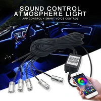 mayitr 6m rgb led car interior atmosphere string lamp phone app control light strip remote music control multiple modes