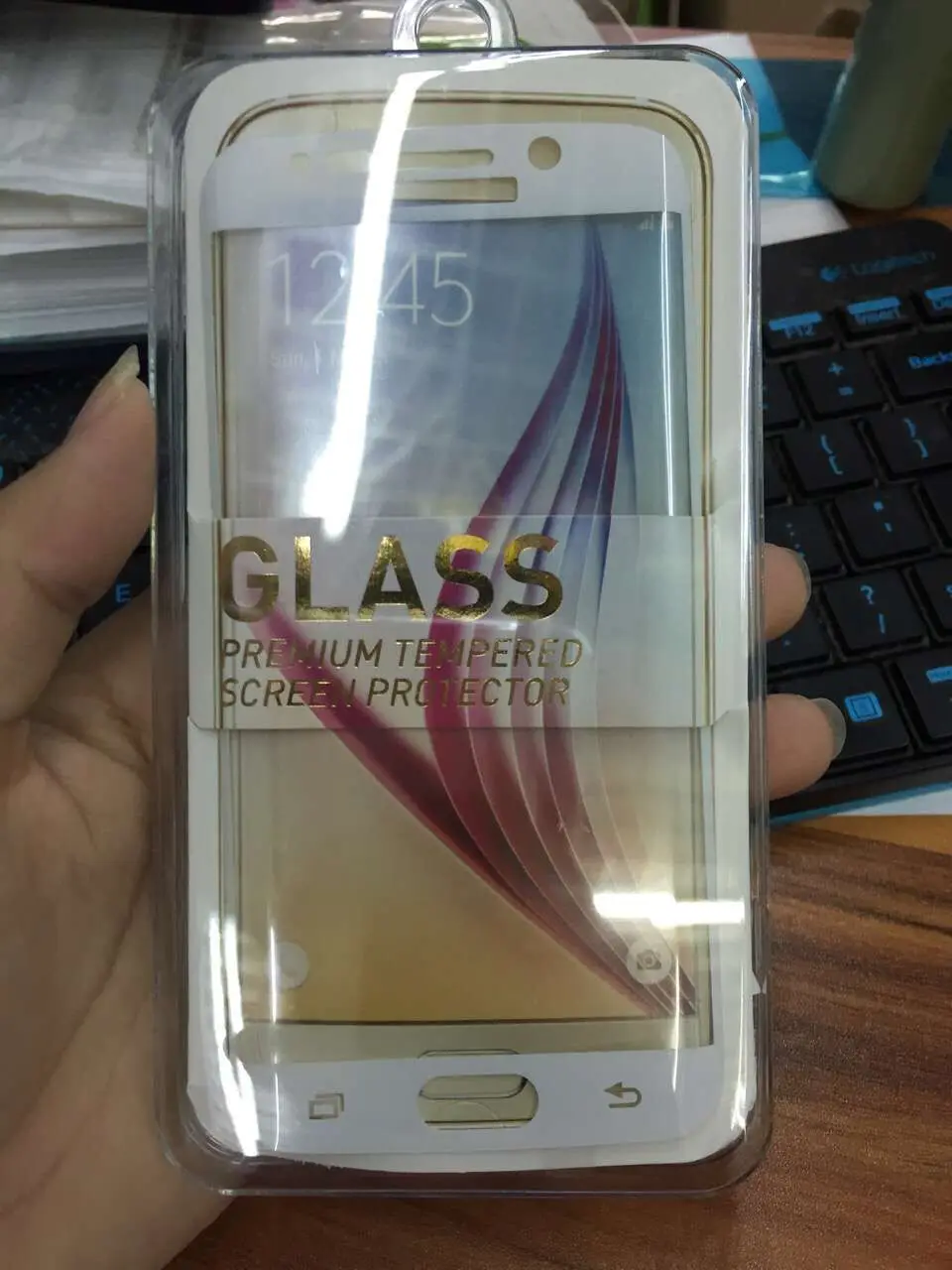 Wholesale 3D Full Curved Tempered Glass For Samsung Galaxy S8 S6 S7 Edge Plus G935F Screen Protector 9H Protective 50pcs/lot | Мобильные