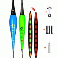 1pc fishing float electric floater gravity sensor smart ic build in fish baits antenna change color led luminous floater