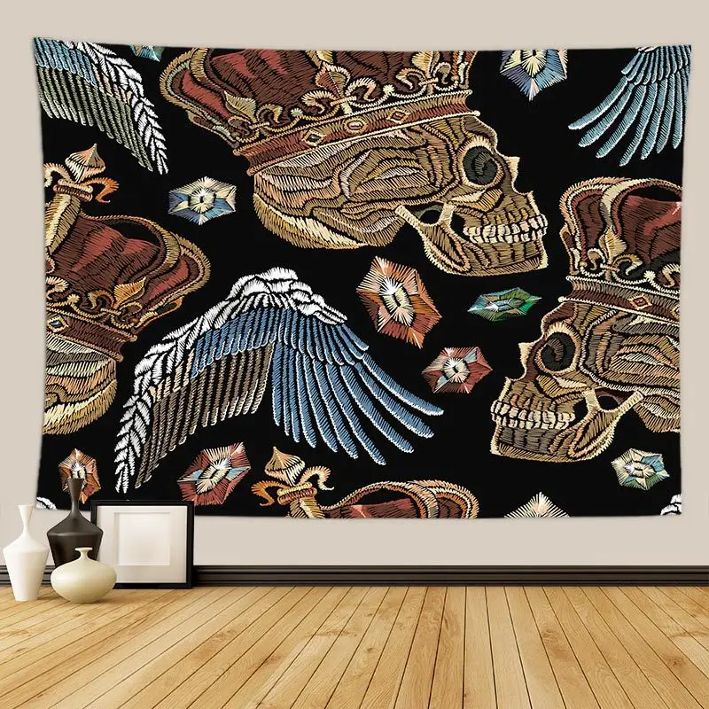 Панк пистолет гобелен розовая Цветочная стена навесной домашний Декор настенный