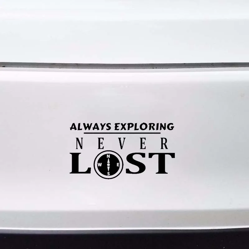 

Always Explore The Timeless Compass Decal Personality Vinyl Car Sticker Sunscreen Waterproof Compass Black/white,17cm*9cm
