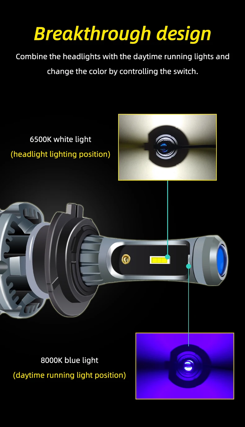MDATT последние фары csp лампы h11 h4 h7 9005/9006led автомобильные аксессуары фары лампы 100W 12000lm
