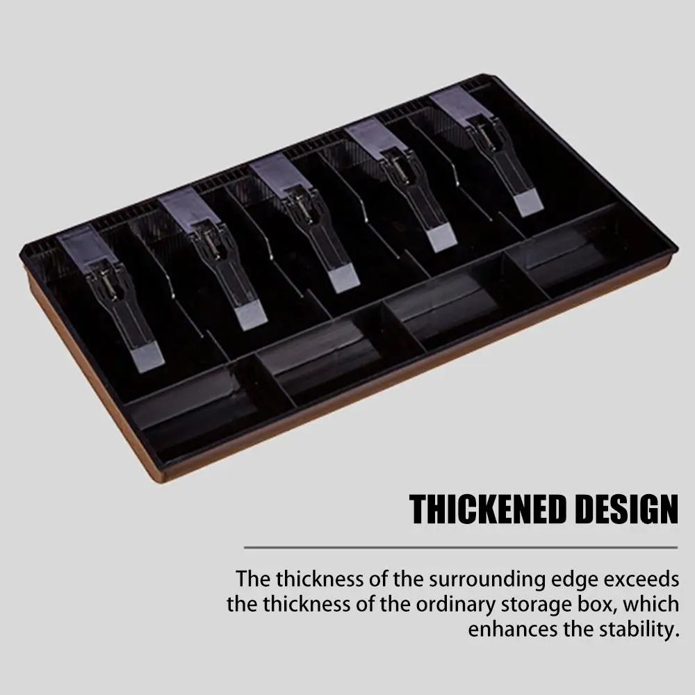 5 Grids 4 Coins Store Cash Drawer Fashionable Stylish Cashier Storage Box Register Money Tray Garage Sales Shop |