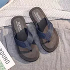 Мужские шлепанцы; Летние вьетнамки; Мужские шлепанцы для улицы; Нескользящие пляжные Прошитые красивые студенческие шлепанцы на застежке; chaussure homme