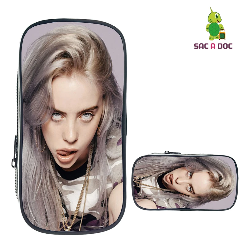 Небесно-голубой Billie Eilish, школьный рюкзак для девочек, женская сумка для колледжа, сумка для книг, дорожные сумки на плечо, подростковые холщовые рюкзаки, Mochila Escolar - Цвет: Небесно-голубой