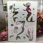 A4 29 см морской русалка, сделай сам, слойные трафареты, настенная живопись, раскраска для скрапбукинга тиснильный альбом, декоративный шаблон