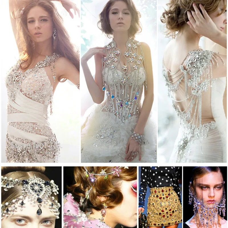 Неоновое стекло для пришивания с лошадью из стразов 5 размеров хрустальные