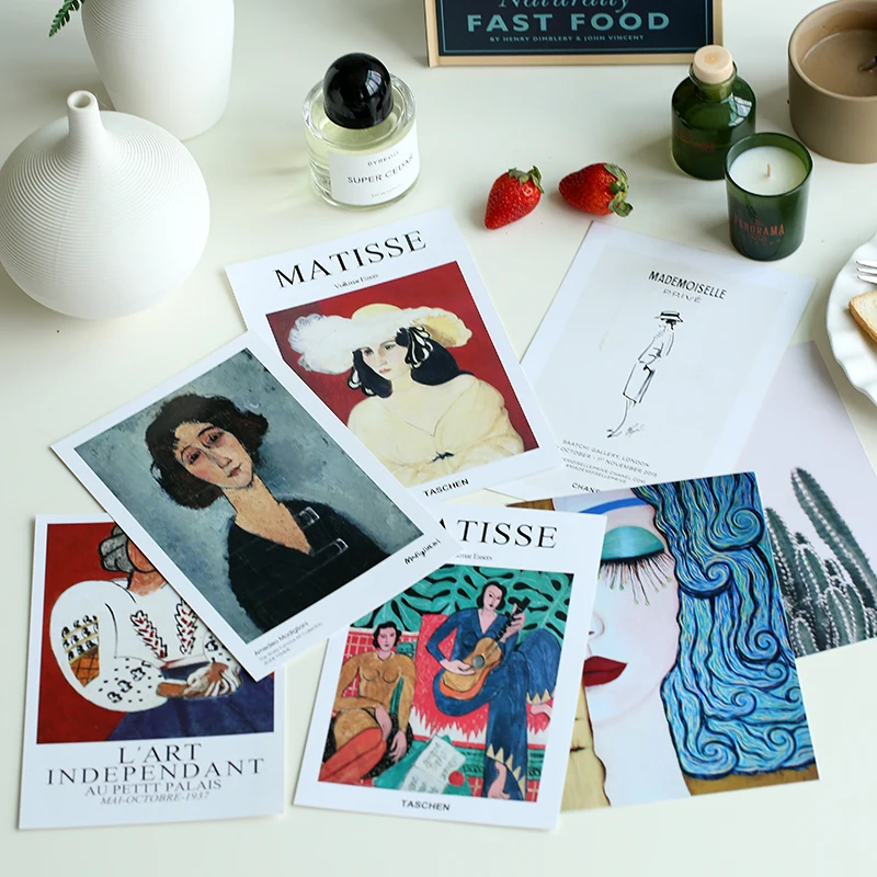 12 шт./лот бумажная карточная доска в стиле масляной живописи размер А4 2 сторонний