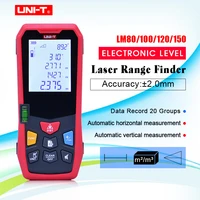 uni t laser distance meter 80m 100m 120m 150m rangefinder trena laser tape range finder build electronic level ruler test tools