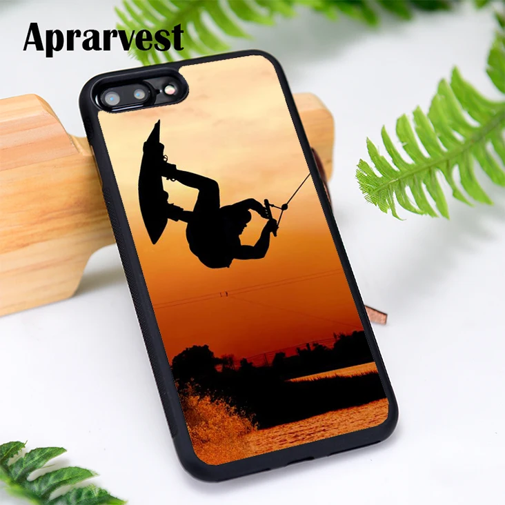 Aprarvest силиконовый чехол для телефона iPhone 6 6S 7 8 Plus 5 5S SE X XS MAX XR Вейкборд на закате |