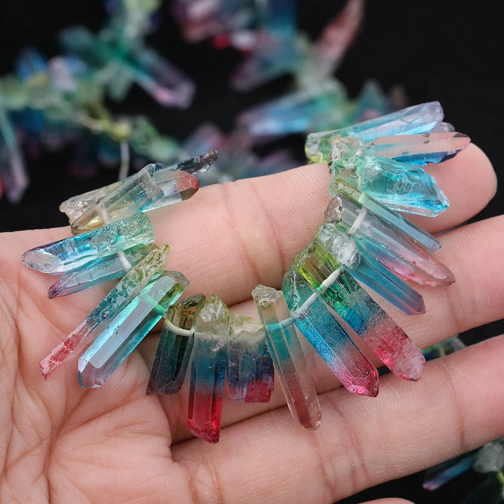 Градиентный цвет натуральный кварцевый кристалл палочка ТОЧКА свободная
