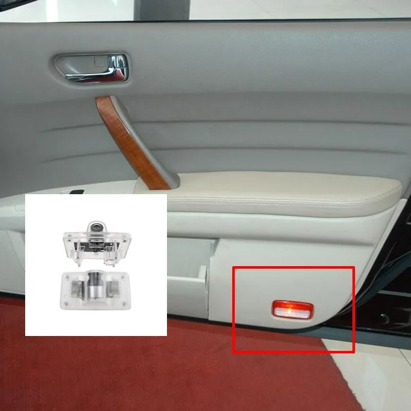 Светодиодная лампа-проектор логотипа для автомобильной двери аксессуар Nissan Teana