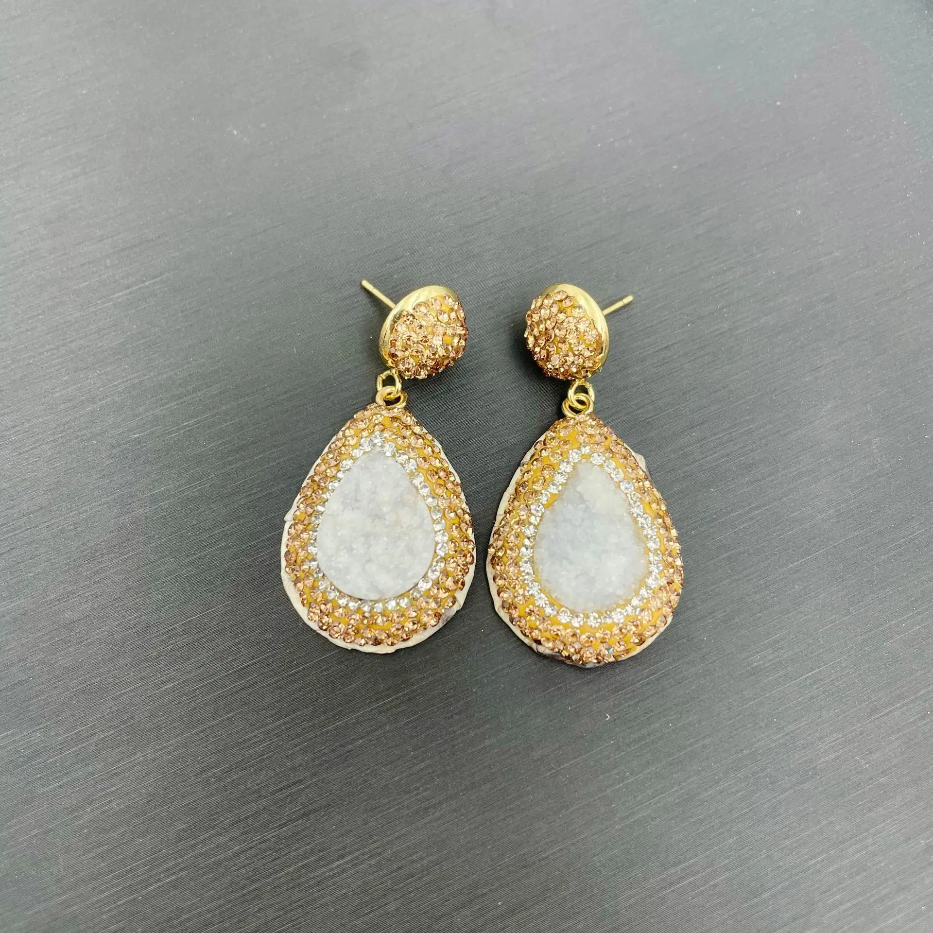 2 шт. браслет из змеиной кожи с натуральным минеральным кристаллом | Украшения и