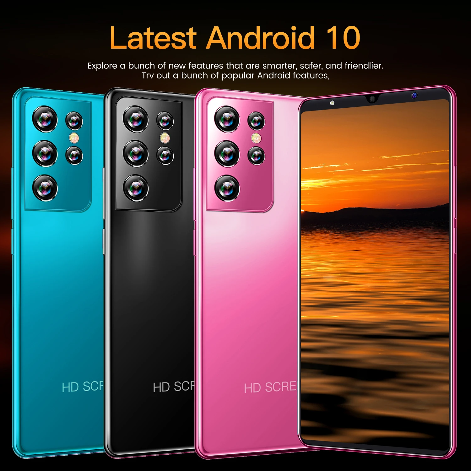 global original s21 ultra smartphone 6 1 hddisplay 4g 5g lte cell phone mtk6889 hyper charge 5000mah battery android 10 0 phone free global shipping