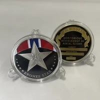 american bronze star commemorative coin army commemorative badge red bronze coin army fans collect lucky coins challenge coin