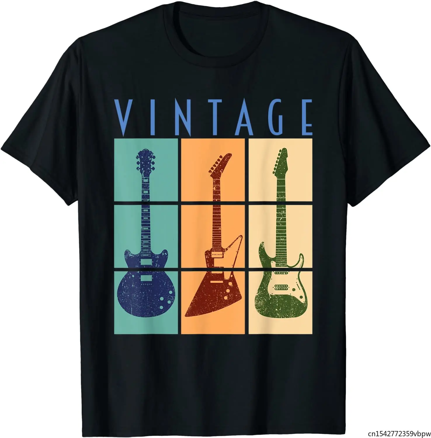 

Retro Vintage Guitar Gift Shirt Cool Classic Guitars Tee T-Shirt