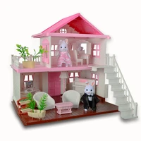 educational toy children diy girls play house model model villa
