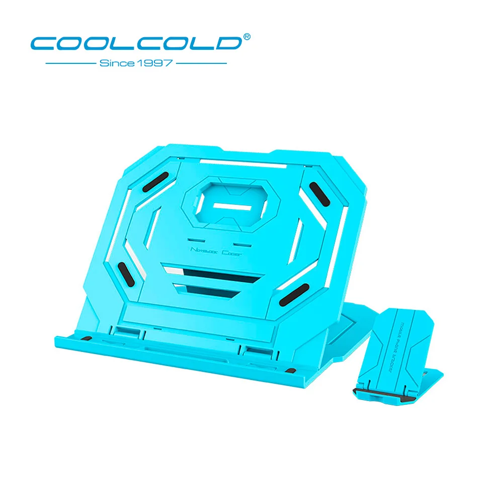 Blue COOLCOLD подставка для ноутбука вращающаяся на 360 ° регулируемая охлаждающая подставка для ноутбука портативный складной кронштейн для ноутбука поддержка планшета для 12-15 дюймов - Цвет: Blue