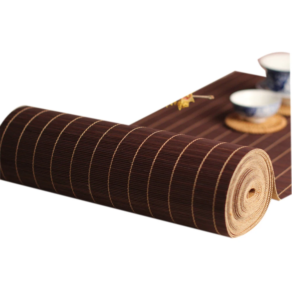 

Bamboo Table Runner Placemat Luxury Retro Tea Mats Pad Ceiling Home Cafe Restaurant Decoration Custom Size