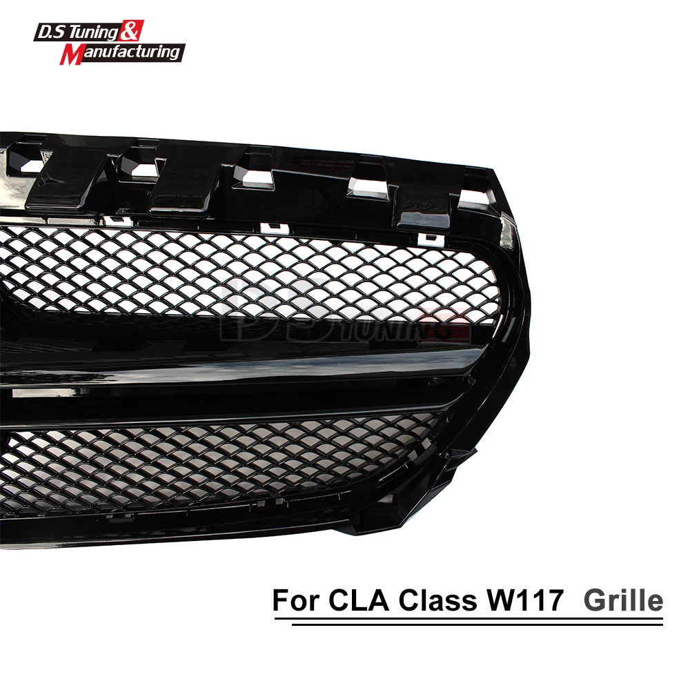W117 решетка радиатора для Mercedes CLA Kindey Grill ABS Материал серебристый/черный цвет 2014