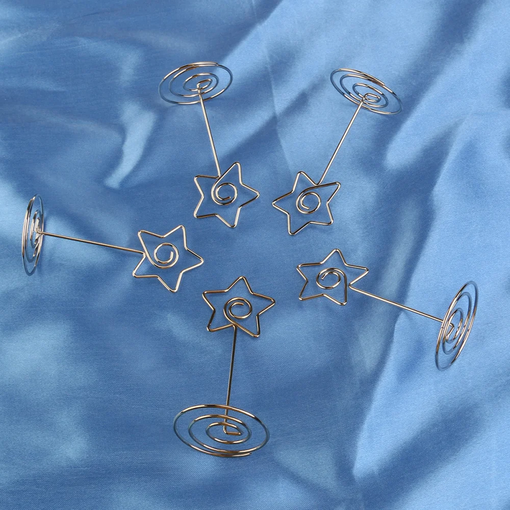 

10pcs Place Holder Pentagon Shape Wedding Party Favor Clips (Silver)