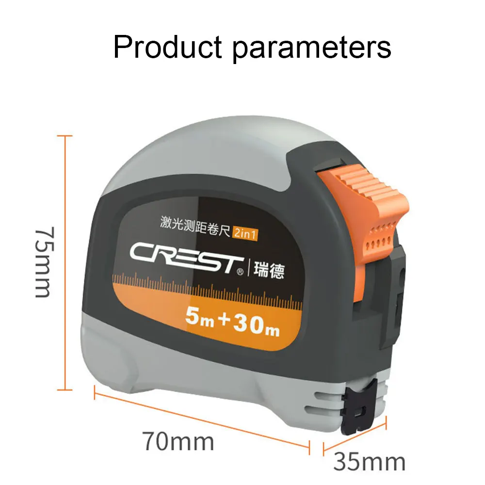 30M/40M Laser Level Distance Meter LCD Digital Infrared Range Finder 5M Tape Measuring Device Rangefinder Construction Gauging |
