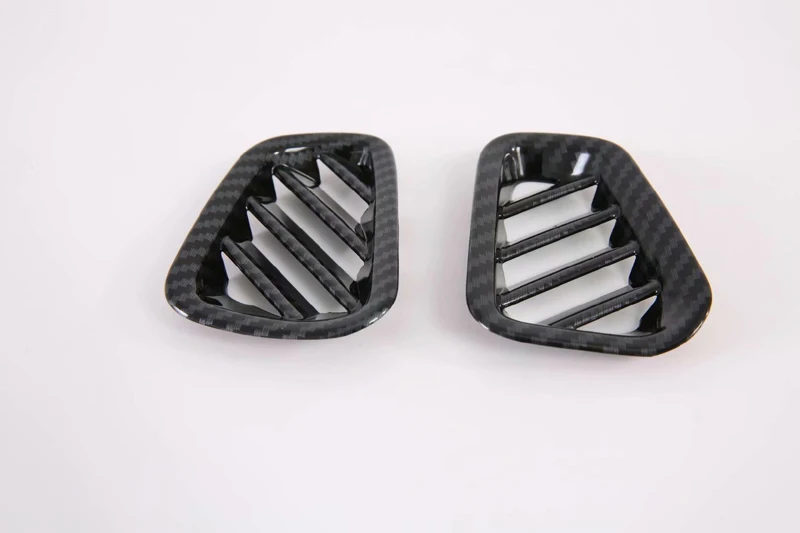 Carbon fiber style Для hyundai Tucson автомобильные аксессуары из углеродного волокна стиль вентиляционное отверстие крышка приборной панели отделка - Название цвета: Carbon fiber style