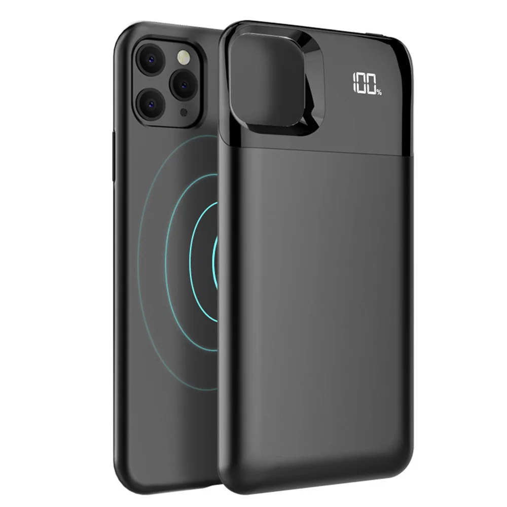 

For iPhone X XS XR XS Max 11 11 Pro 11 Pro Max Battery Case Power Separate Wireless Charging Battery Case Smart Digital Display