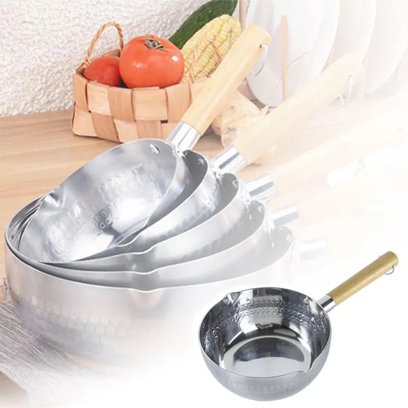 Алюминиевая кастрюля для снега 2021 с деревянной ручкой домашняя антипригарная