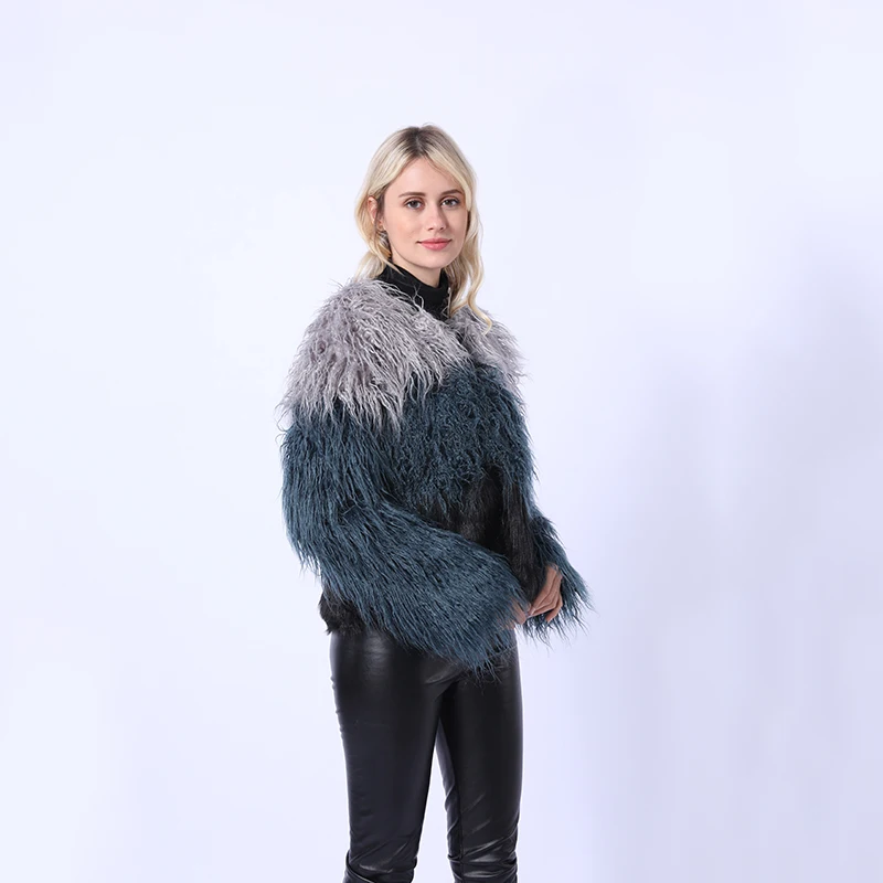 Женское меховое пальто и куртка большого размера уличное из искусственного меха
