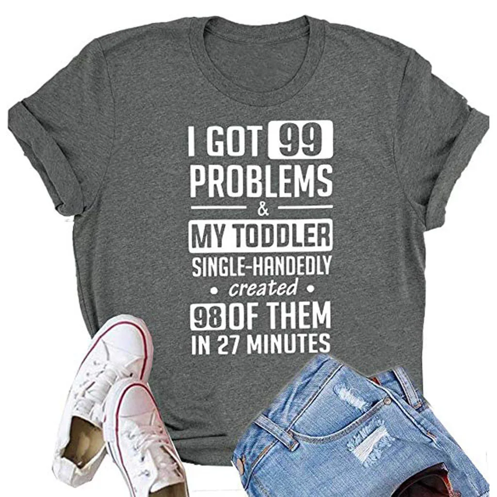 Женская летняя футболка Повседневная с коротким рукавом и буквенным принтом