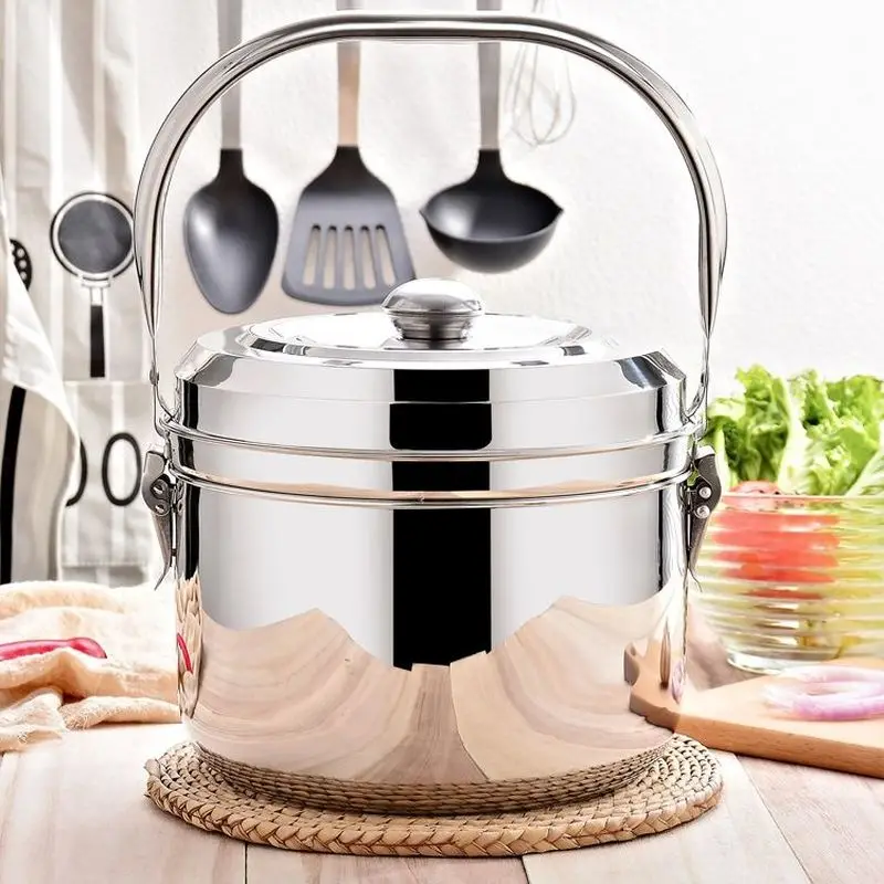 

Fire-free Re-cooking Pot Gas and Electricity Dual-use Energy-saving Insulation Pot Stainless Steel Pot Soup Pot Stew Steamer