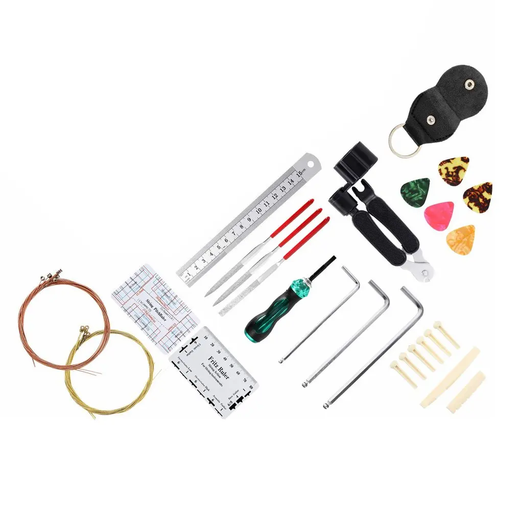 

Maintenance Accessories Guitar Repair And Maintenance Tool Setting Kit Guitar Pick String Action Ruler Hexagon Wrench Kit