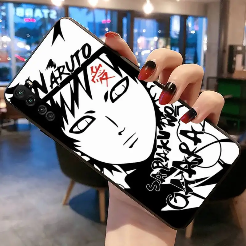 

Luxury Black White Naruto Gaara Kakashi Phone Case for Huawei P20 P30 P40 lite E Pro Mate 30 20 Pro P Smart 2020 prime