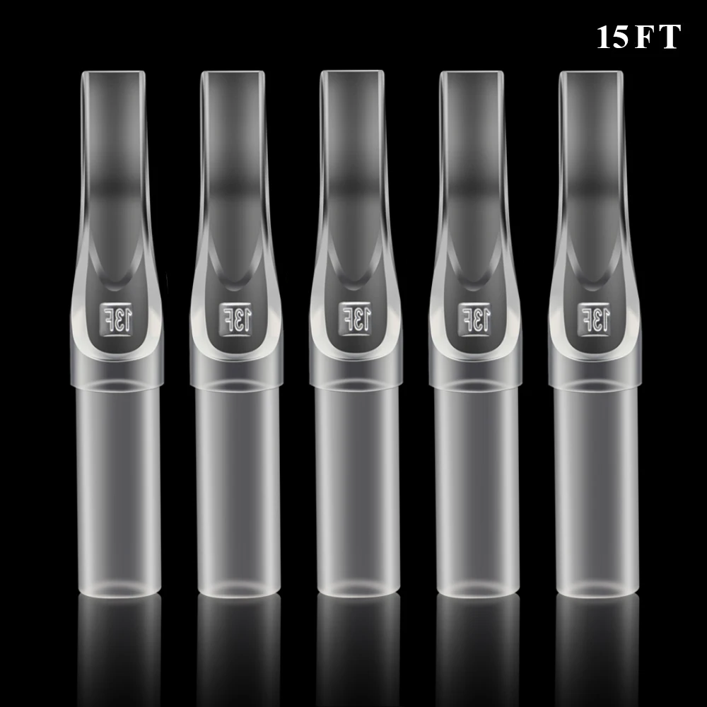

PEPAX 100pcs 15F Disposable Clear Tattoo Tips Tubes for Tattoo Needles Round Diamond Flat Sterilize Tattoo Machine Gun Supplies
