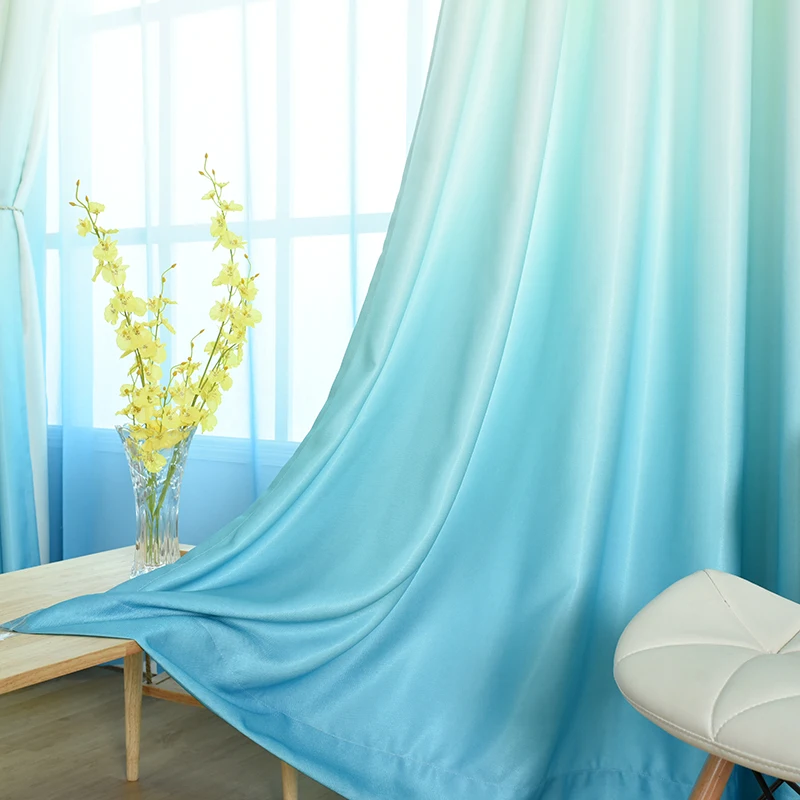 DIDIHOU вельветовые льняные шторы градиентного цвета прозрачные для гостиной кухни