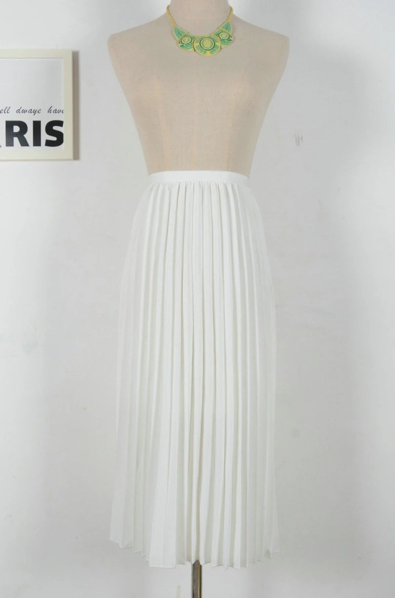 Женская двухслойная замшевая длинная Плиссированная Юбка-макси RICORIT винтажная