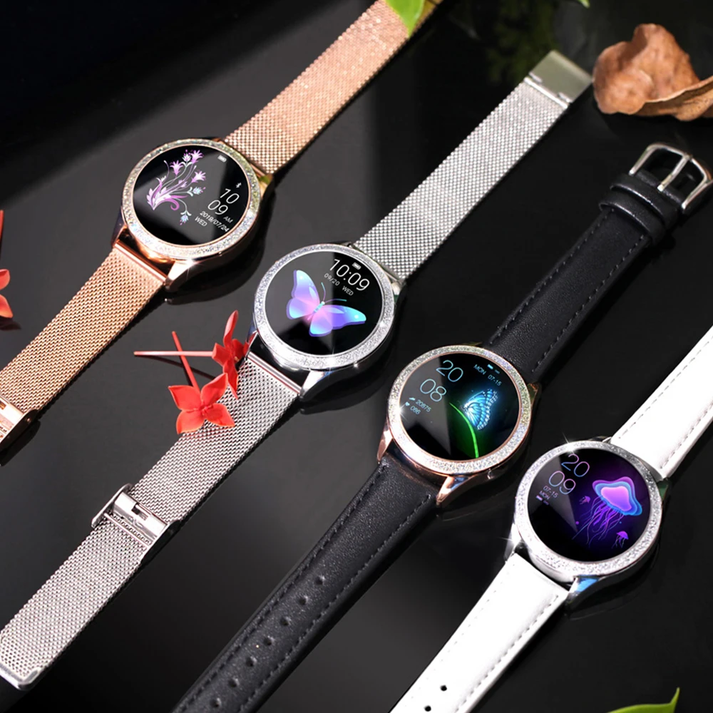 

Luxury Metal Smart Watch Women New Fashion IP68 Waterproof Heart Rate Blood Pressure Monitor Bracelet Smartwatch For IOS Android