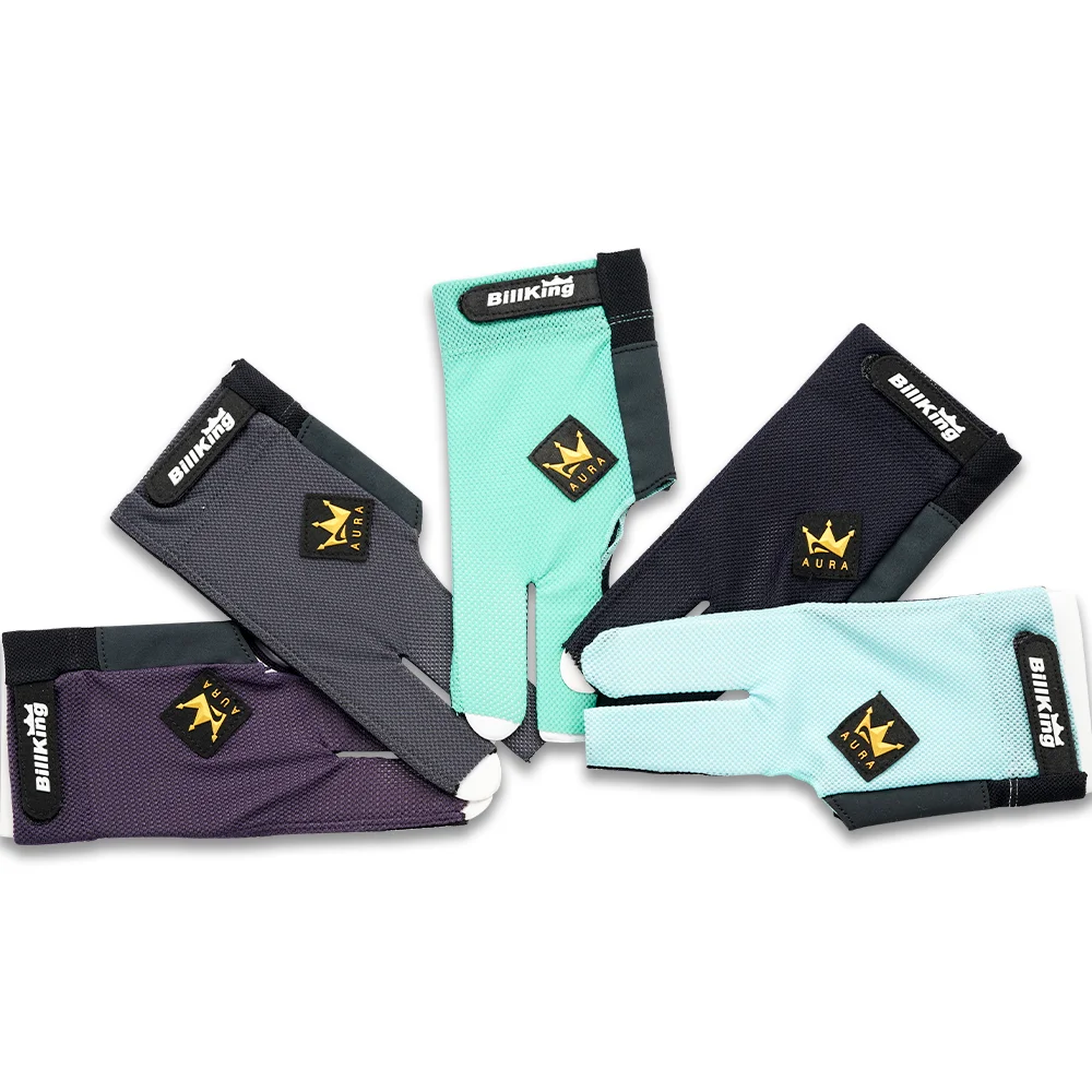 "Korea Billking Billiards Pool Cue Gloves 3 Fingers Left Mesh Carom Cue