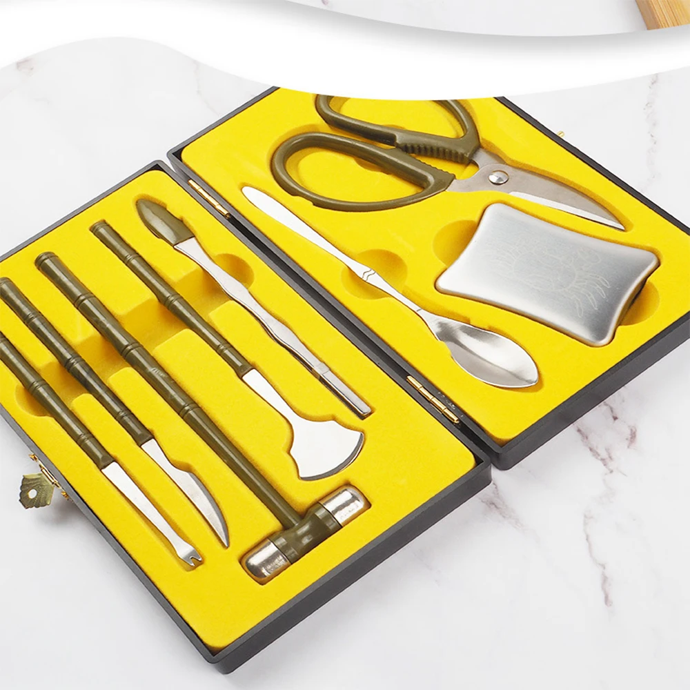 Молотки нож 8 шт. набор инструментов для морепродуктов с чехлом хранения