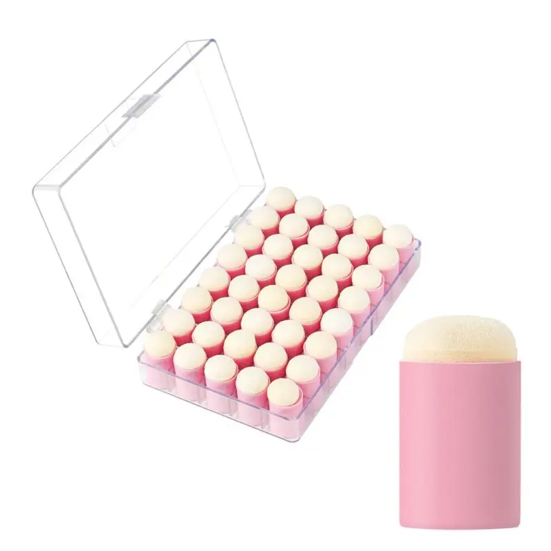 

40 Pack of Finger Sponge Daubers with Storage Case for Painting Art Ink Crafts 203B