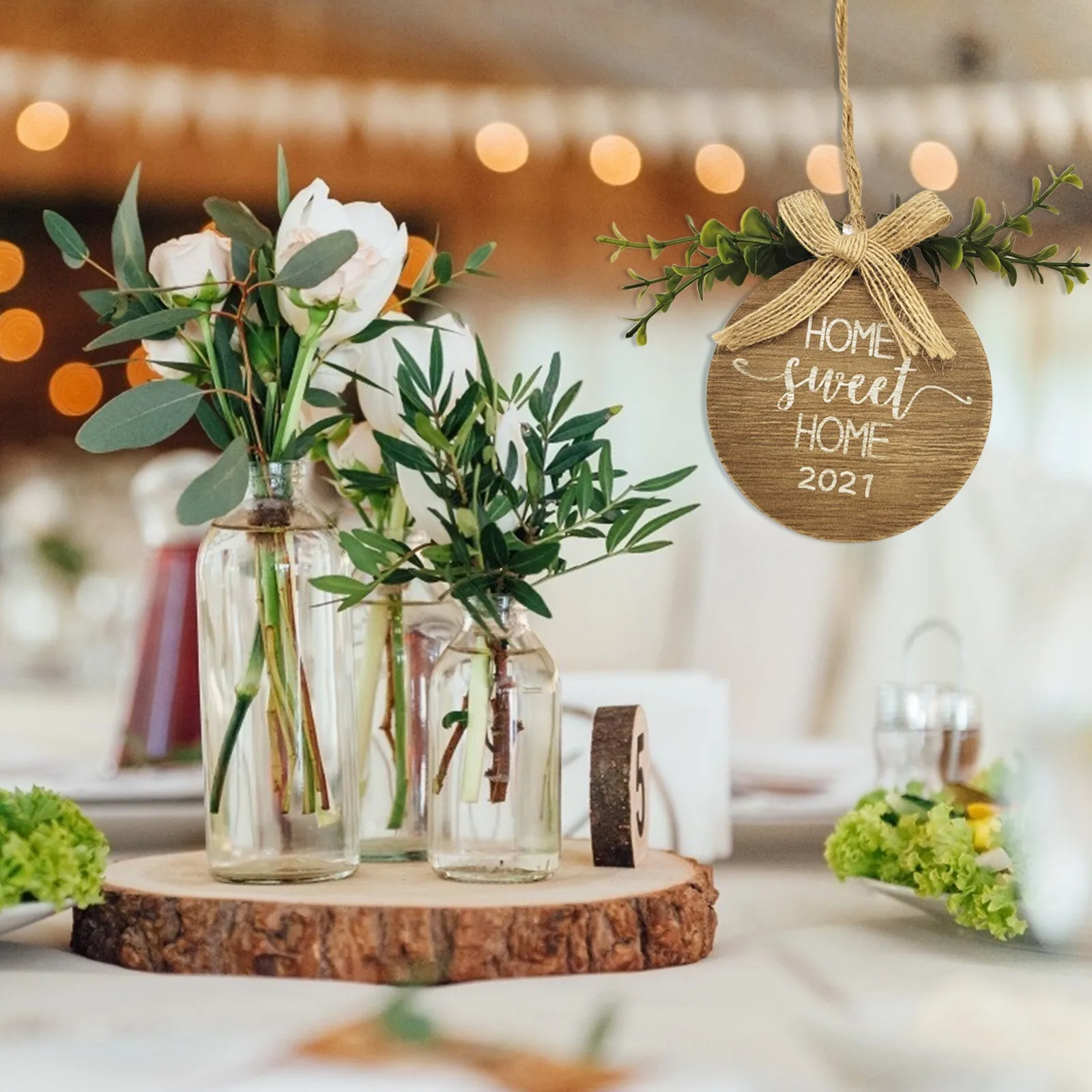 Ddecoration деревянный кулон украшение для праздника аксессуары знак висит Добро