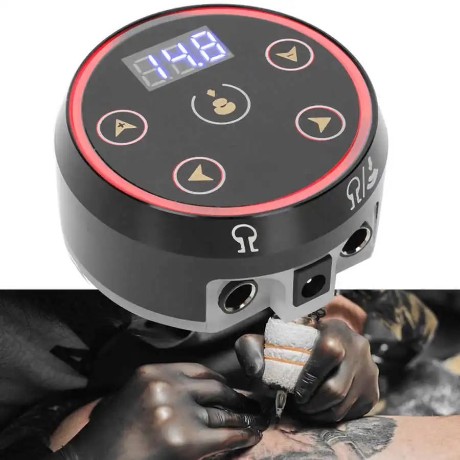 

Tattoo Equipment Professional Tattoo Power Supply with Power Adapter for Tattoo Machine Black 100-240V